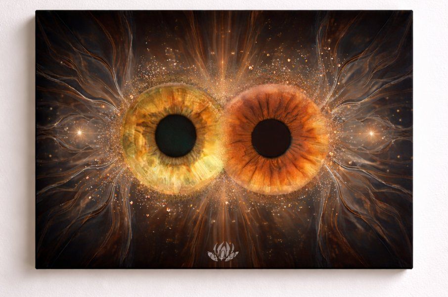 Tableau artistique issu d’une prise de vue macro de l’iris