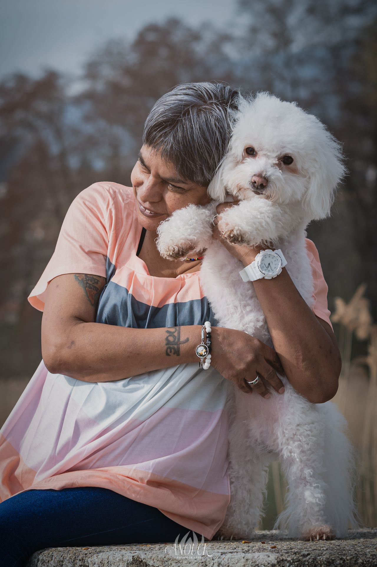 Séance photo animaux de compagnie réalisée au bord du lac de Neuchatel