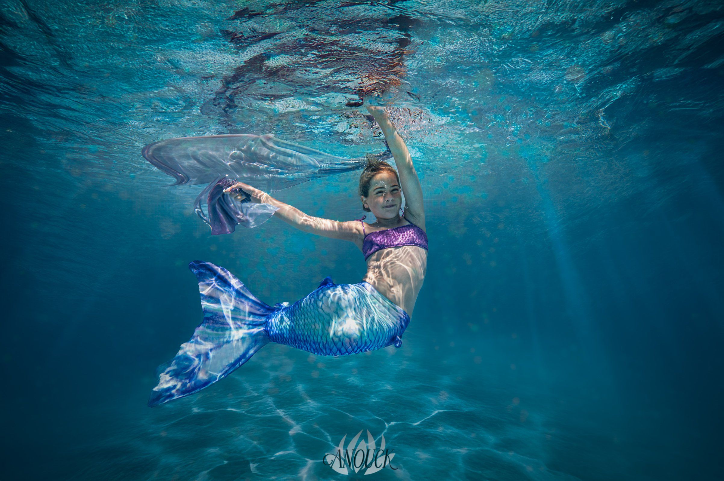Photographie aquatique réalisée à Neuchâtel, portrait artistique sous l’eau