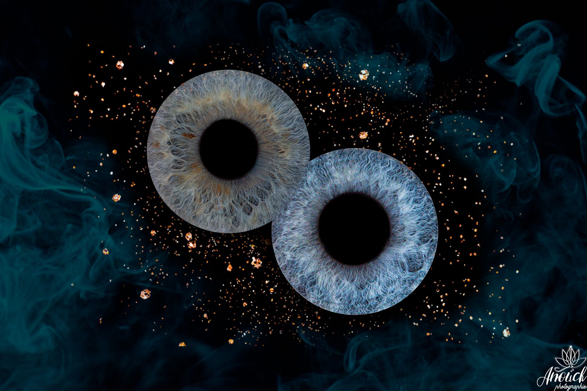 Œuvre d’art créée à partir d’une photographie d’iris