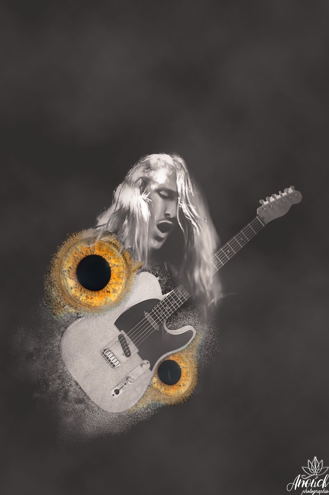 Détail d’iris transformé en œuvre artistique personnalisée