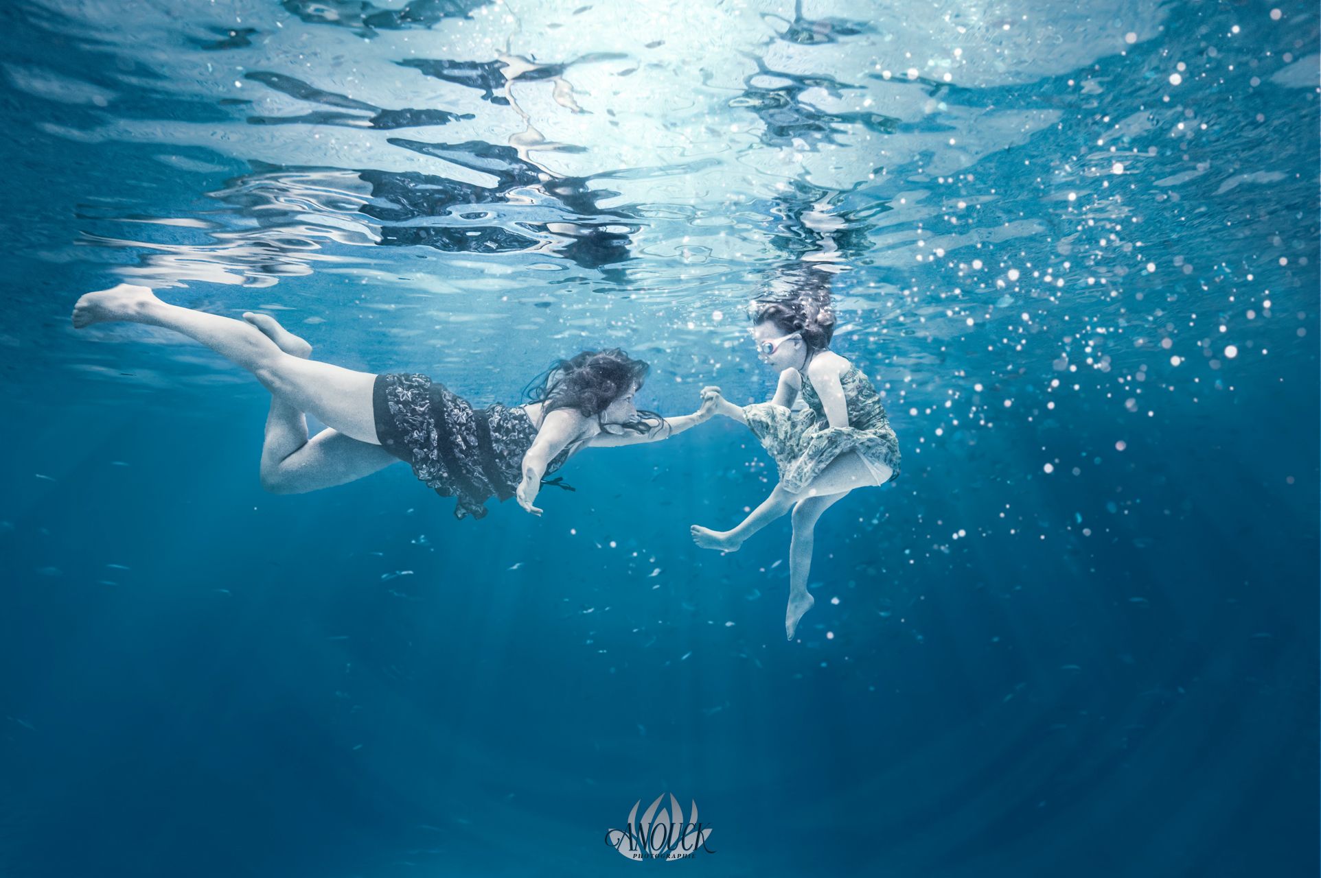 Portrait aquatique en famille à Neuchâtel